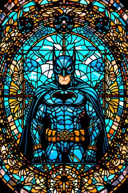 Batman stained glass