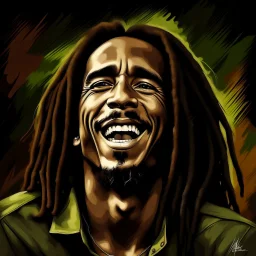 Create digital art inspired by Bob Marley's life, music, and quotes