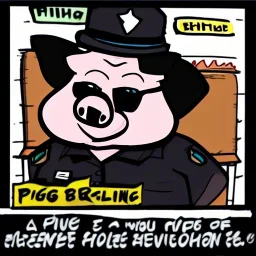 Pig cops cartoon