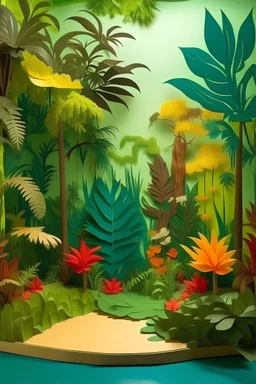 create a tropical environment with jannet jackson in the middle