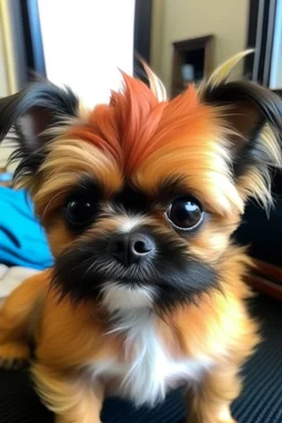 little dog , looks like a little bit of David Bowie