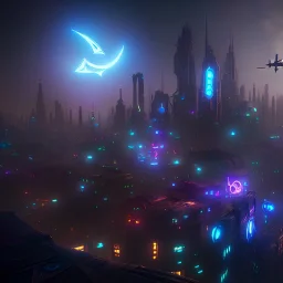 A city from the future with airplanes in the shape of a crescent, steampunk, unreal 5, octane render, cinema4d, dynamic lighting, dramatic lighting, 4k, redshift render, highly detailed, hyper realistic,center camera