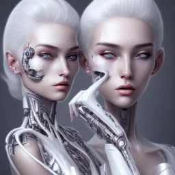 cyborg, white hair, sexy, perfect, real, dream