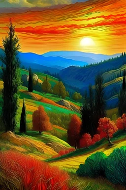 landscape by Van Gogh
