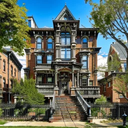At 2146 W. Caton Street in Wicker Park stands the Frederick Gehrke House, built in 1889 and designed by architects Faber & Pagels. This handsome late-Victorian residence was part of a row of five substantial single-family homes constructed on what was then a newly carved, 600-foot street called Columbia. At the time, this triangular pocket near Damen, North, and Milwaukee was one of the last undeveloped stretches of prairie in the neighborhood — soon to become one of Chicago’ black and white pen