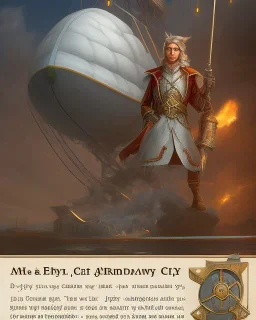 half-elf airship captain for D&D