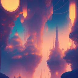 amazing euphoric futuristic Venetian Carnival sci-fi fantasy utopian paradise, Photorealistic beautiful, epic composition, night, dramatic, lights, dark, colourful, cute, Chiaroscuro, magical, caustics, studio ghibli, beautiful lighting, intricate detail, lively, Jordan Grimmer, Atey Ghailan