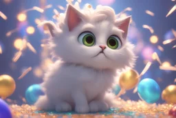 cute fluffy pixar chibi cat, new years eve scene, champagne, twisted serpentine, fireworks Weight:1 detailed matte painting, deep color, fantastical, intricate detail, splash screen, complementary colors, fantasy concept art, 8k resolution trending on Artstation Unreal Engine 5 Weight:0.9