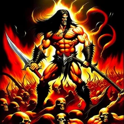 a strong men with sword ((manowar album)) no colors