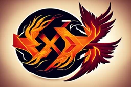 Phoenix like infinity logo