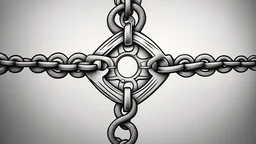 chain, tattoo, drawing, in straight lines