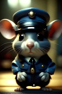 give an hd image of a mouse looking like a policeman wallpaper