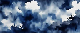 Black dark navy blue cobalt abstract watercolor. Color. Art background for design. Chaotic rough brush strokes. Daub, spot, stain, blot. Drawing, pattern. Grunge. Like a dramatic sky with clouds.Storm