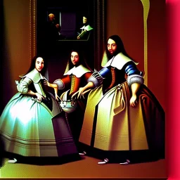 drawing of las meninas velazquez style