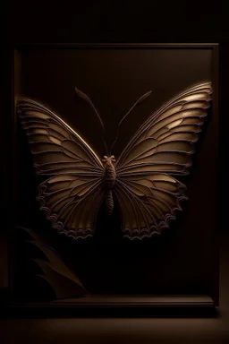 The cover of the song is engraved with a light brown butterfly illuminated