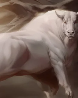 Minotaur, half man. Half bull crw majestically galloping through the dense forest in the style of Doug Hyde , fantastical landscape, soft strokes , mythology portrait, classic illustrated digital design