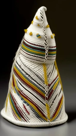 A white tornado designed in Navajo yarn