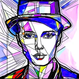 NFT, HD, art style by Vivian Maier. intricate Picasso watercolor by Joshy Sly rework