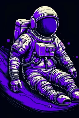 Astronaut in purple floo