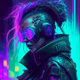 iridescent cyber punk