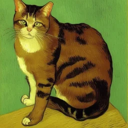 Portrait of a cat by Van Gogh