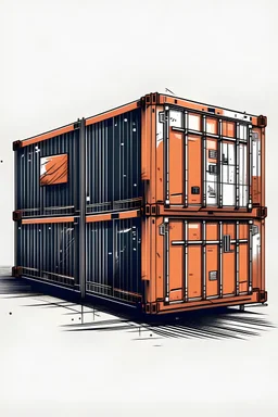 illustrator logo of shipping container (track, boot, ..plan) had merchandise for Wholesalers