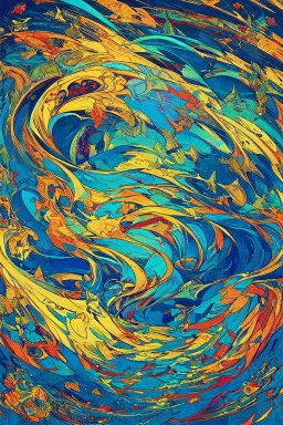 Abstract art in the style of jack vettriano