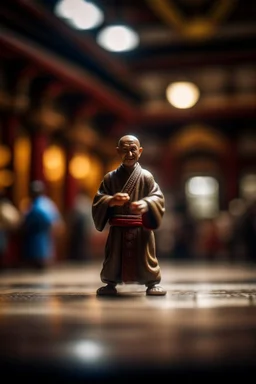 the holy yo-yo of the kung fu master in temple,shot on Hasselblad h6d-400c, zeiss prime lens, bokeh like f/0.8, tilt-shift lens 8k, high detail, smooth render, down-light, unreal engine, prize winning