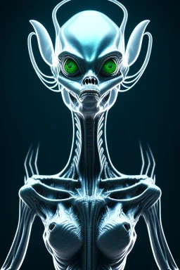 full bodied Poltergeist alien, 8k, finely detailed, photo realistic.