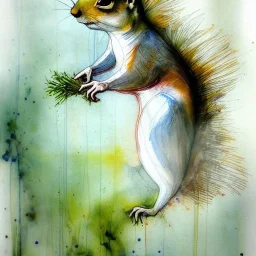 squirrel by Agnes Cecile, soft natural colors