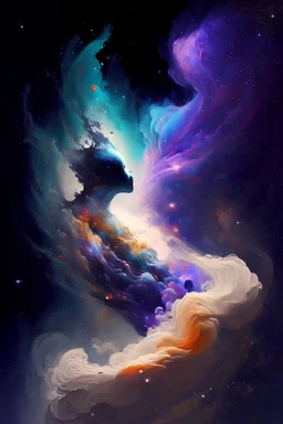 Paint a spirit drifting through space and the cosmos.