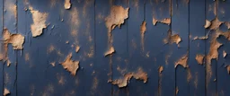 Hyper Realistic dark navy blue rustic wall with peeling paint