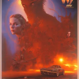 An original movie poster by drew struzan, western monster movie