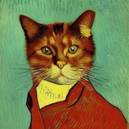 Portrait of a cat by Van Gogh