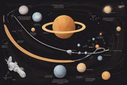 A drawing of the star's journey in space