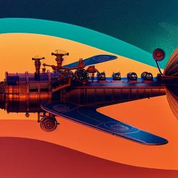 fullbody Drawing of 'sketch of Steampunk Air Vehicles',intricate detail,andrea bonelli,Kilian Eng,Ohrai,evan lee,Aleksandr Sidelnikov,KyuYong Eom,three quarters frontal aerial view,toned colors,16k