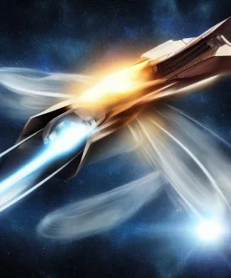 Epic space ship traveling faster than light