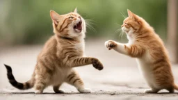 funny fighting cats