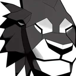 Lion King animation OC male lions triangular face with a shape hooked black nose tip