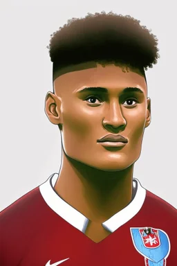 Ollie Watkins English football player ,cartoon 2d