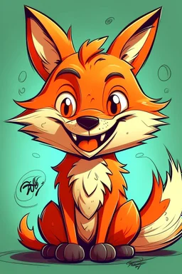 Acrtoon deseny big fox