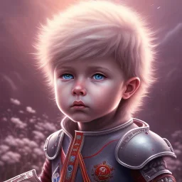 male toddler, epic red king, crystal clear ice, majestic, ominous, wildflowers background, intricate, masterpiece, expert, insanely detailed, 4k resolution, retroanime style, cute big circular reflective eyes, cinematic smooth, intricate detail , soft smooth lighting, soft pastel colors, painted Rena