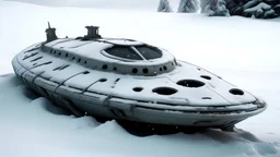 инопланетный корабль зарытый в снегу