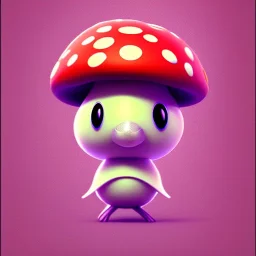 cute mushroom with cute face