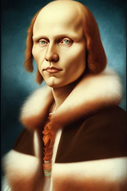 Portrait of matti nykänen. painted by davinci.