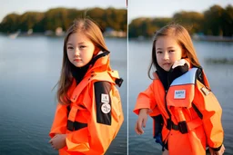 girl in life jacket
