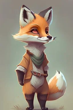 young fox character illustration