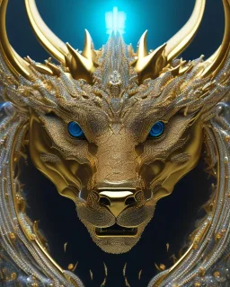 A portrait of a crystalline beast, mythical,fantasy , magnificent, majestic, highly intricate, Realistic photography, incredibly detailed, ultra high resolution, 8k, complex 3d render, cinema 4d