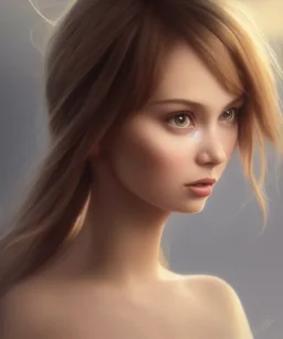 super high level detail of beautiful girl portrait, Pixar style, artstation, Painting by J. Scott Campbell, stanley artgerm lau, Tom Bagshaw, sideways glance, 8k, 3d, high detail eyes, digital painting, HDR, highly focused, illustration, fantasy art, sharp focus, trending on artstation, smooth, from pixar, au naturel, hyper detailed, digital art, trending in artstation, cinematic lighting, studio quality, smooth render, unreal engine 5, octane rendered