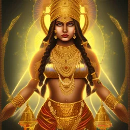 Golden Indian goddess